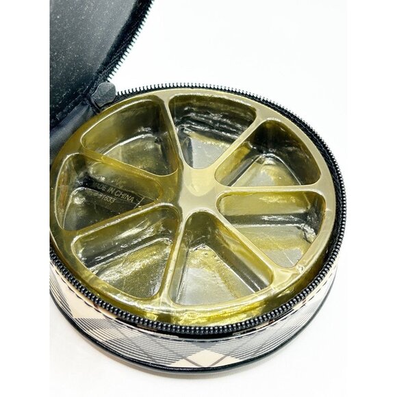 Reaction Kenneth Cole Plaid Nylon Pill/Vitamin Organizer in Tan/Black - Picture 5 of 5